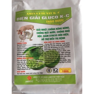 Điện giải chống mất nước cho vật nuôi (100gam) - Chỉ dùng trong thú y