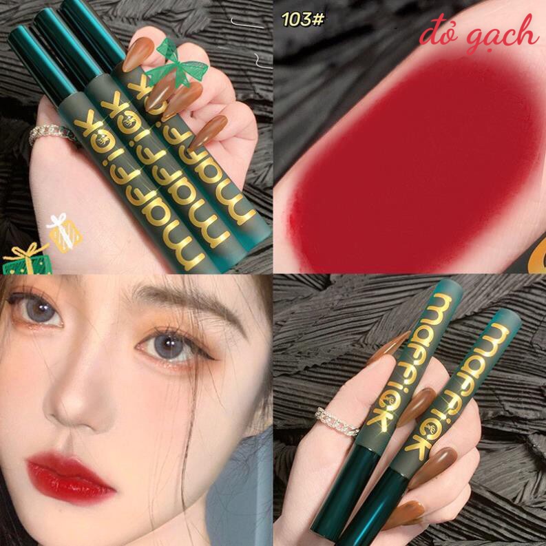 Son nội địa trung MAFFIC xanh đỏ đất - đỏ gạch - cam đất - cam cháy màu lên cực xinh