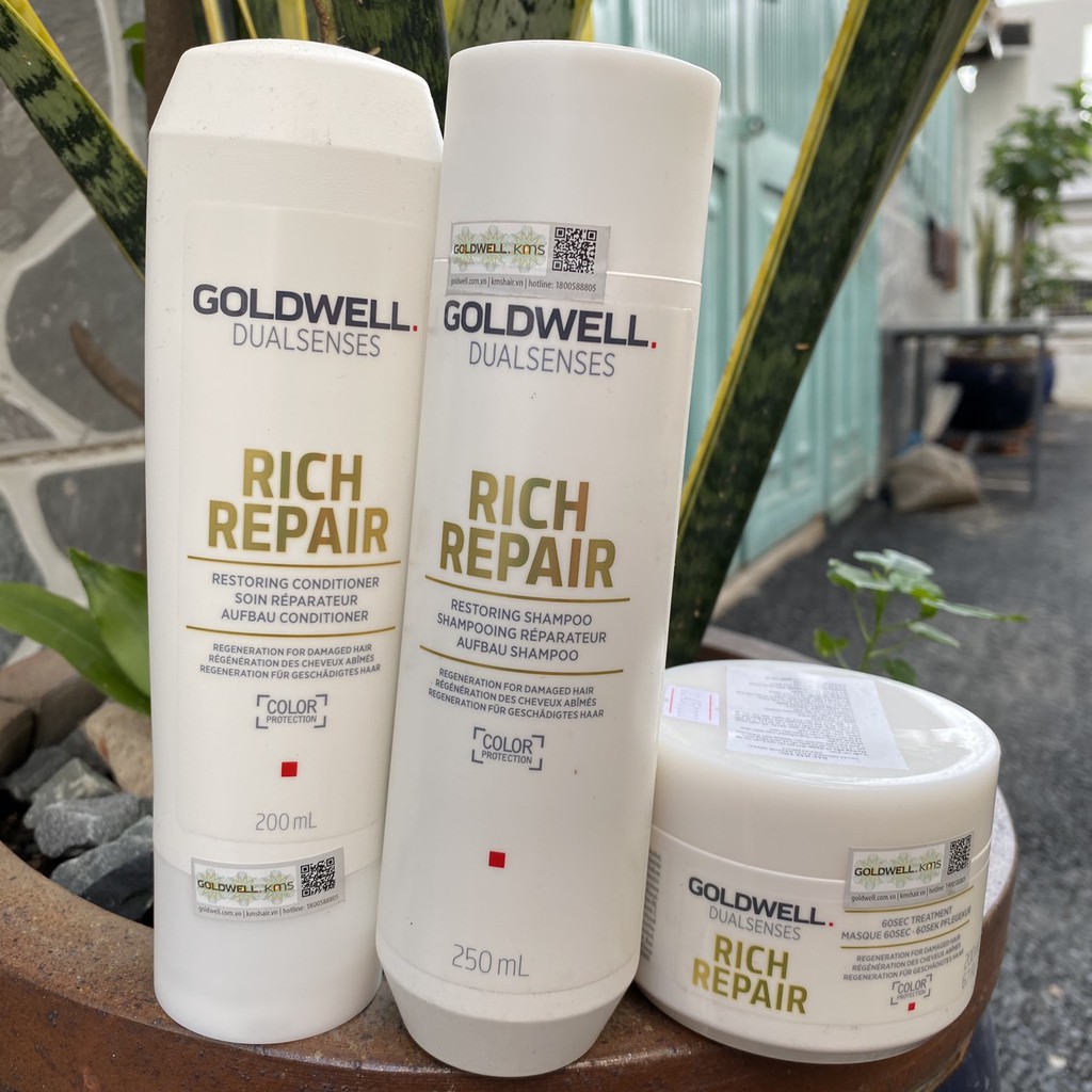 🇩🇪Goldwell🇩🇪 Dầu xả phục hồi tóc Goldwell Dualsenses Rich Repair Conditioner 200ml