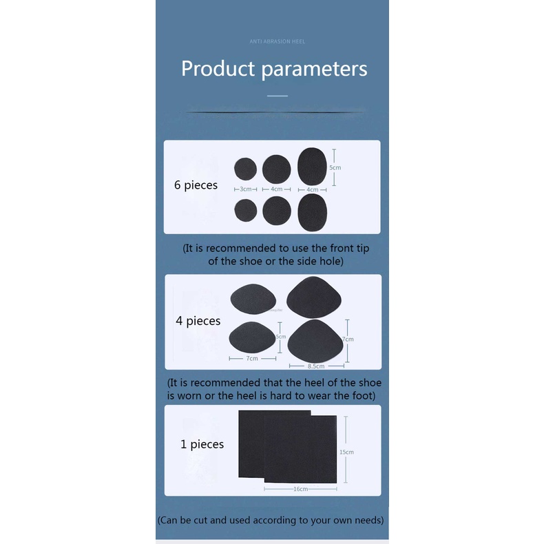 Miếng Dán Bảo Vệ Gót Giày Tự Dính Ngăn Ngừa Mài Mòn Tiện Dụng
