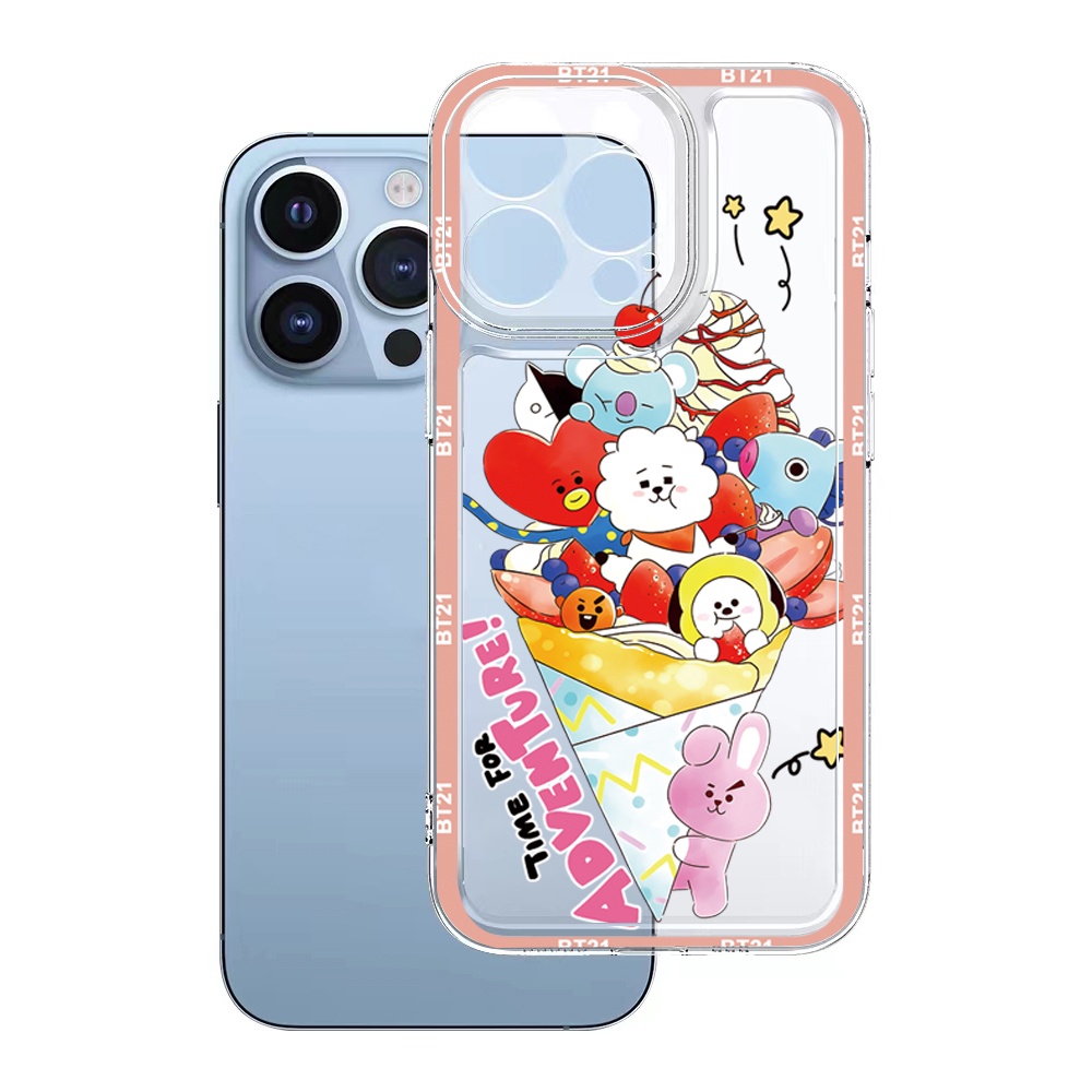 Ốp Điện Thoại TPU Đệm Khí Chống Rơi Hình BT21 Cho Realme C35 C11 2021 C12 C15 C21Y C25Y C30 C30S C33 C21 C25S Realme5 5i 6i 8 Pro