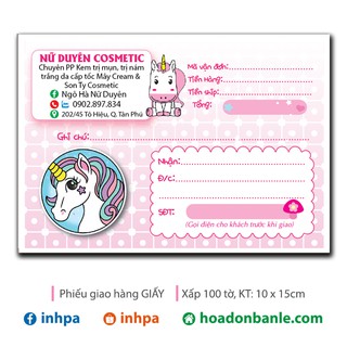 Phiếu ship hàng Ngựa Pony (400 tờ)