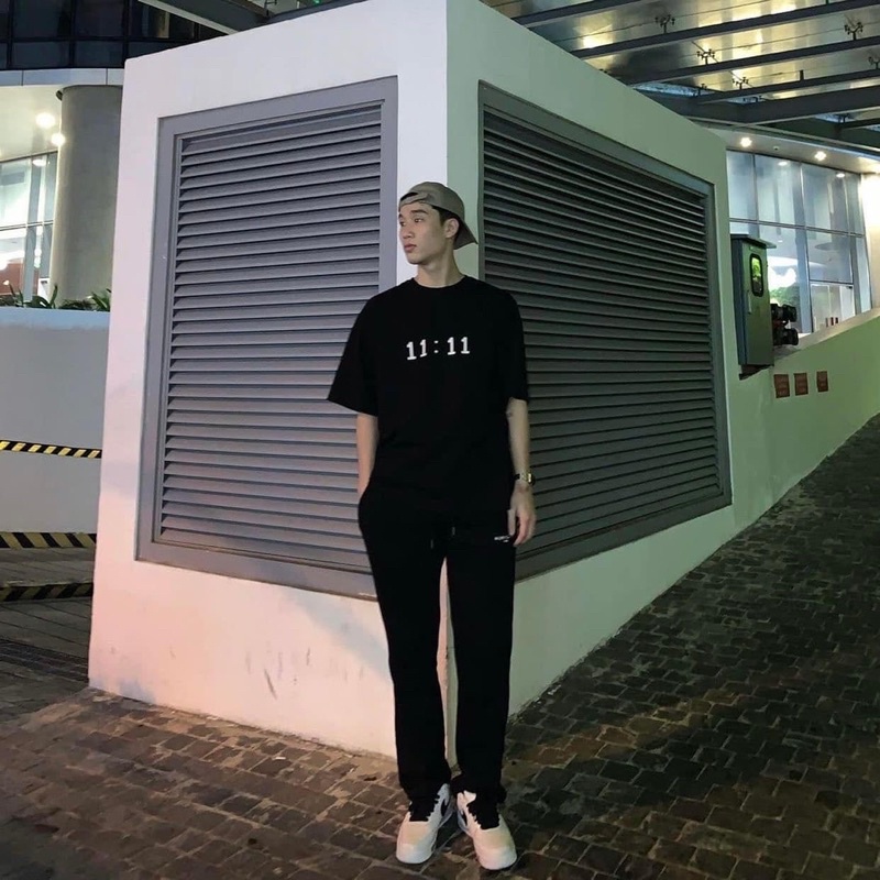 ÁO THUN TAY LỠ COTTON 11:11 FORM UNISEX NAM NỮ (hình chụp thật)
