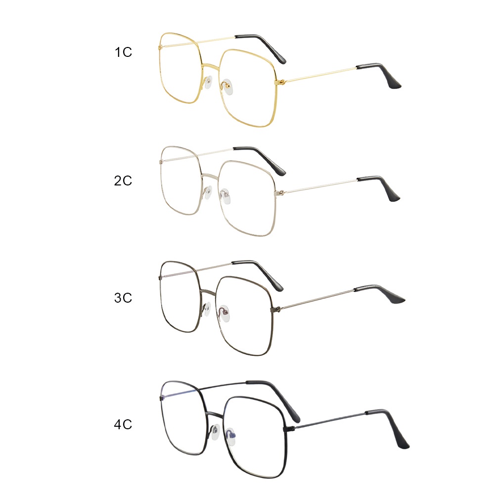 Mắt Kính Gọng Vuông Bằng Sắt Chống Ánh Sáng Xanh Phong Cách Hàn Quốc Cho Nam / Nữ