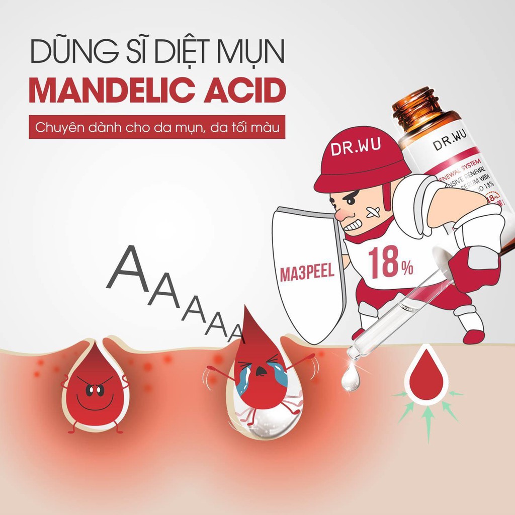 Đài Loan - Dr Wu Serum nồng độ Mandelic acid 18%