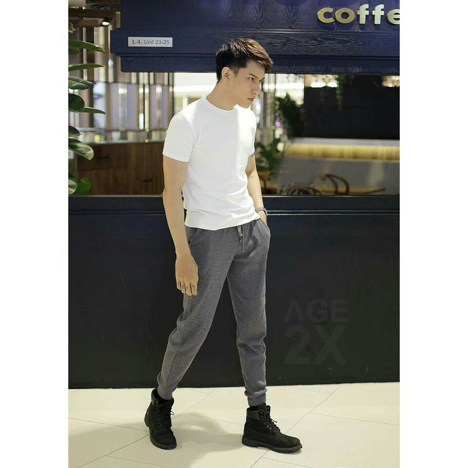 Áo Thun Trơn Nam Nữ Unisex VNXK Chính Hãng AGE2X Màu Trắng.
