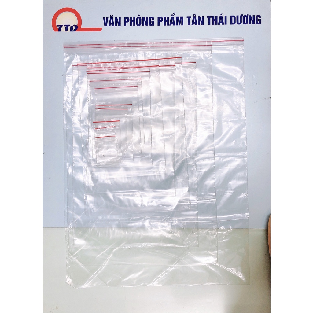 500G Túi Zipper, Túi Miết Trong Suốt Từ Số 00 - Số 12_Loại Dày Đẹp