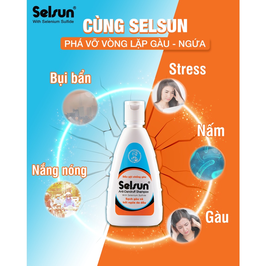 2 Gói Dầu Gội Chống Gàu SELSUN Dạng Gói 5ml