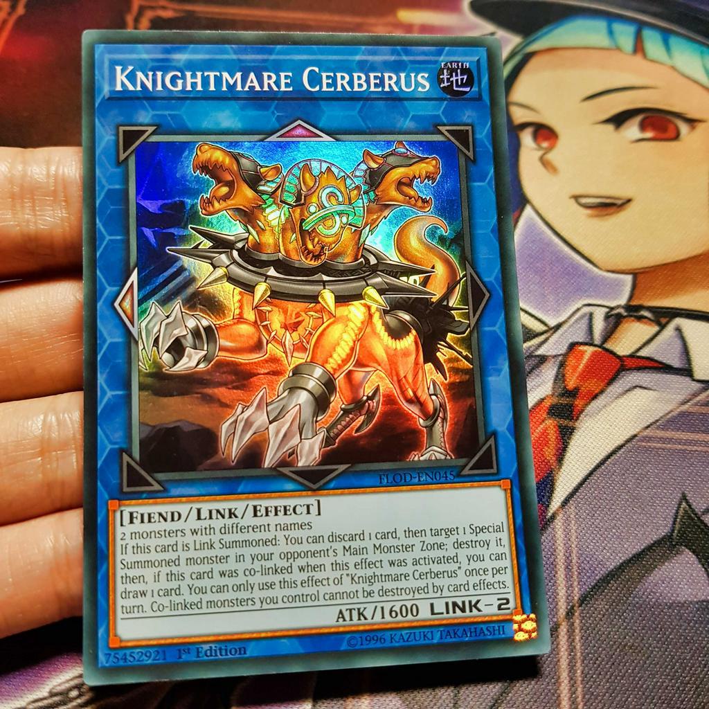 Thẻ bài Yugioh chính hãng | Knightmare Cerberus | FLOD Super Rare