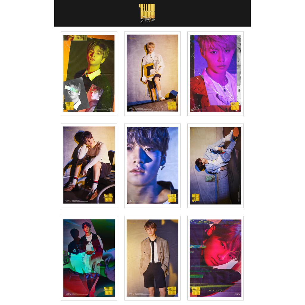 Lomo Card Ảnh STRAY KIDS - Yellow Wood + 1st Look ( 45 ảnh)