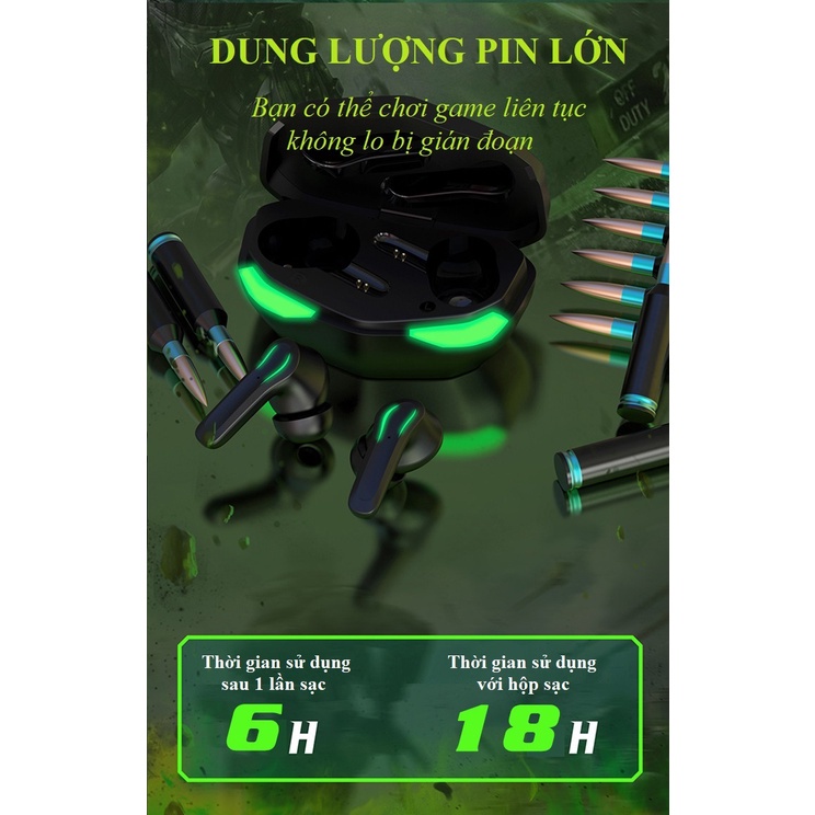 Tai Nghe Gaming Bluetooth V5.0+EDR /Tai Nghe Kết Hợp Đèn Led K1