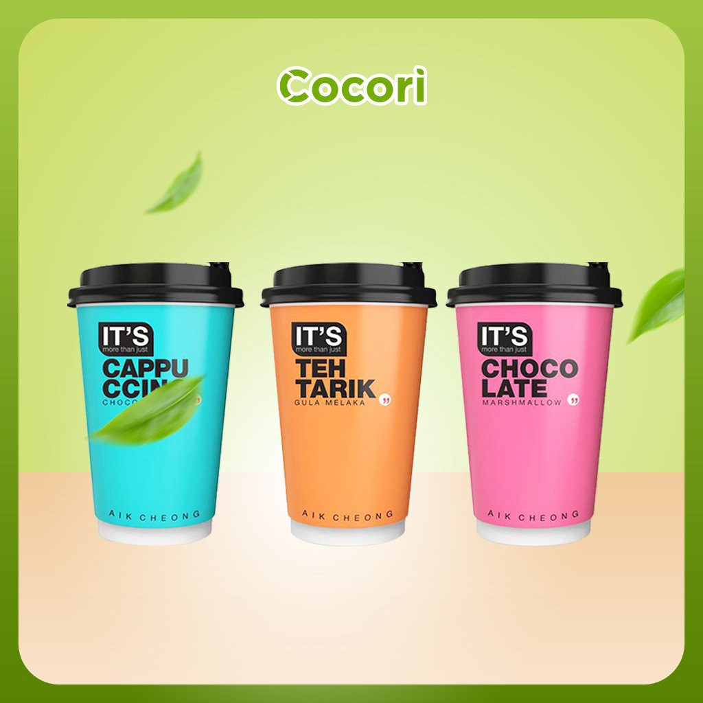 Trà Sữa Tự Pha Teh Tarik Ly Trà Sữa Malaysia Aik Cheong Cafe Capuchino, Chocolate Hòa Tan, Trà Sữa TehTarik