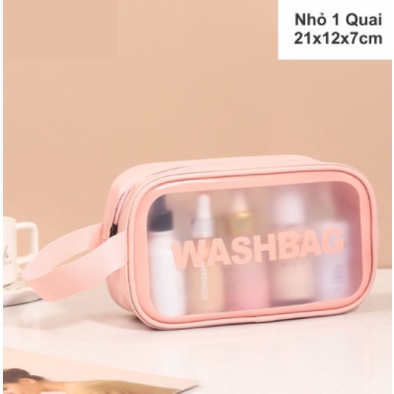 Túi Đựng Mỹ Phẩm WASHBAG Chống Nước Da Pu Nhựa PVC Trong Suốt