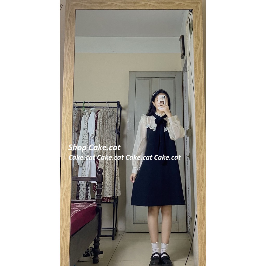 [Ship hỏa tốc] VÁY TIỂU THƯ CỔ BÈO PHỐI TAY VOAN ULZZANG | BigBuy360 - bigbuy360.vn