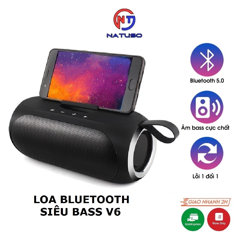 Loa Bluetooth Không Dây Nghe Nhạc Siêu Trầm Công Suất Lớn Bass Hay Goodbass V6