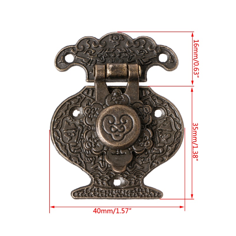 Chốt Khóa Hộp Trang Sức Mini Bằng Đồng Cổ Điển