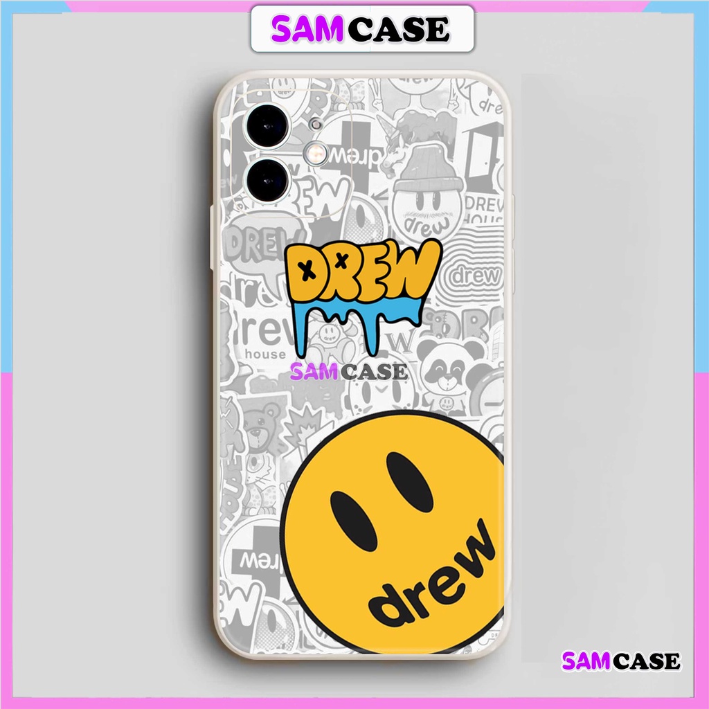 Ốp lưng iPhone 6/6s/7/8/X/XS/11/12/13/14 Pro Plus Max viền vuông chống sốc bảo vệ camera silicon mềm hình Drew13-1