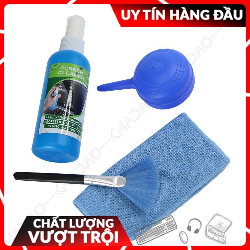 Bộ vệ sinh máy tính - Bộ 4 món vệ sinh bàn phím laptop siêu sạch và tiện dụng.
