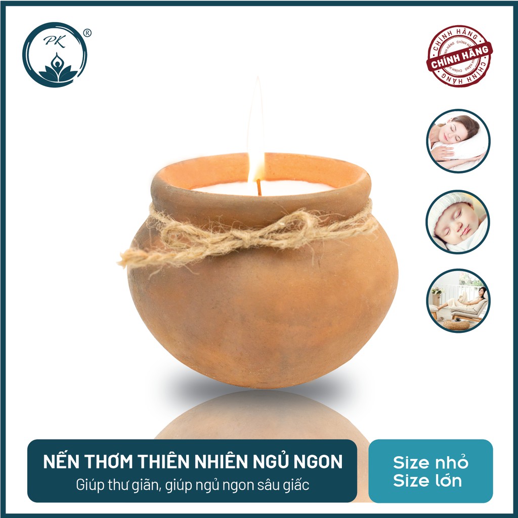 [Tặng 1 xà bông thiên nhiên 70g] Nến thơm Giúp ngủ ngon PK - THÀNH PHẦN THIÊN NHIÊN