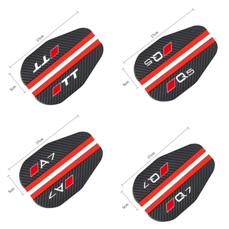 Set 2 Ốp Bảo Vệ Kính Chiếu Hậu Xe Hơi Audi A1 A3 A4 A5 A6 A7 Q3 Q5 Q7 Bằng Sợi Carbon