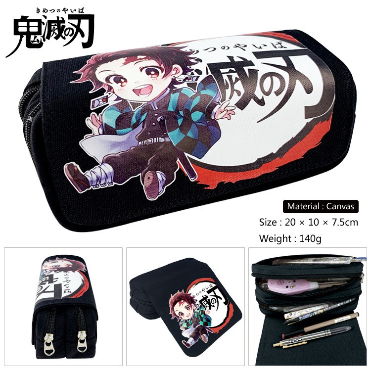 Demon Slayer: Kimetsu no Yaiba Cartoon Pencil Box hộp bút chì Văn phòng sinh viên