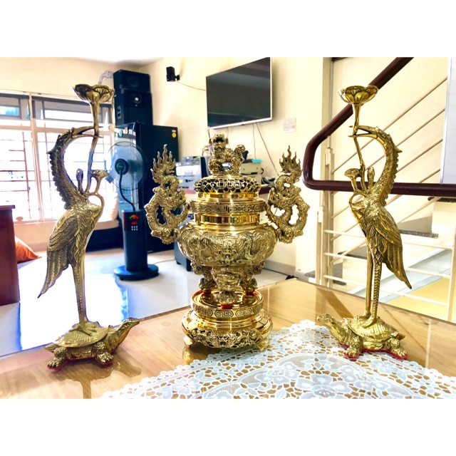 BỘ ĐỈNH LƯ VÀ HẠC BẰNG ĐỒNG