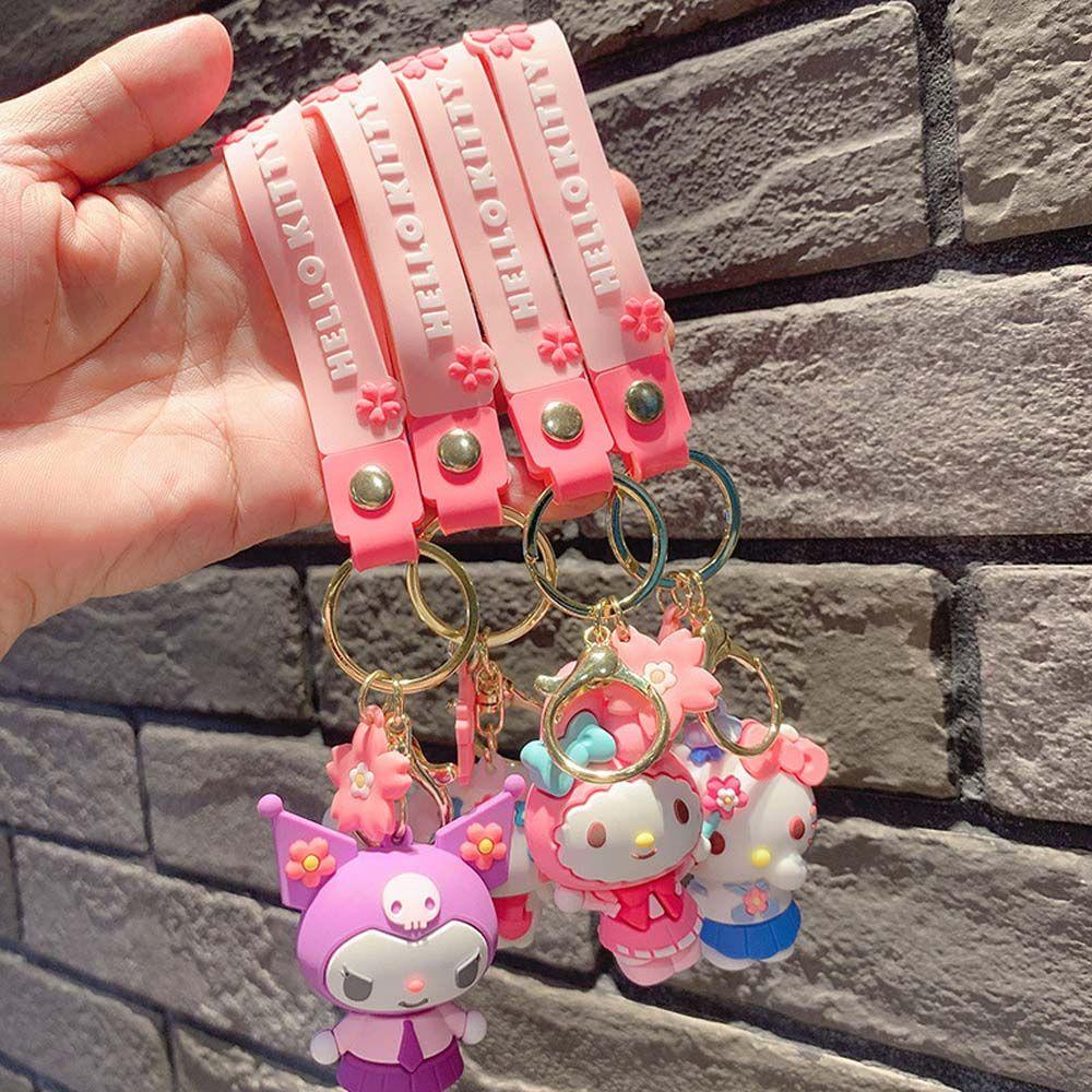 LANFY Móc Khóa Silicon Hình Búp Bê Hoạt Hình Kuromi Melody Dễ Thương