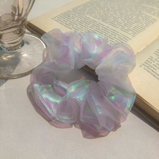 Dây buộc tóc, cột tóc Scrunchies Hologram lấp lánh