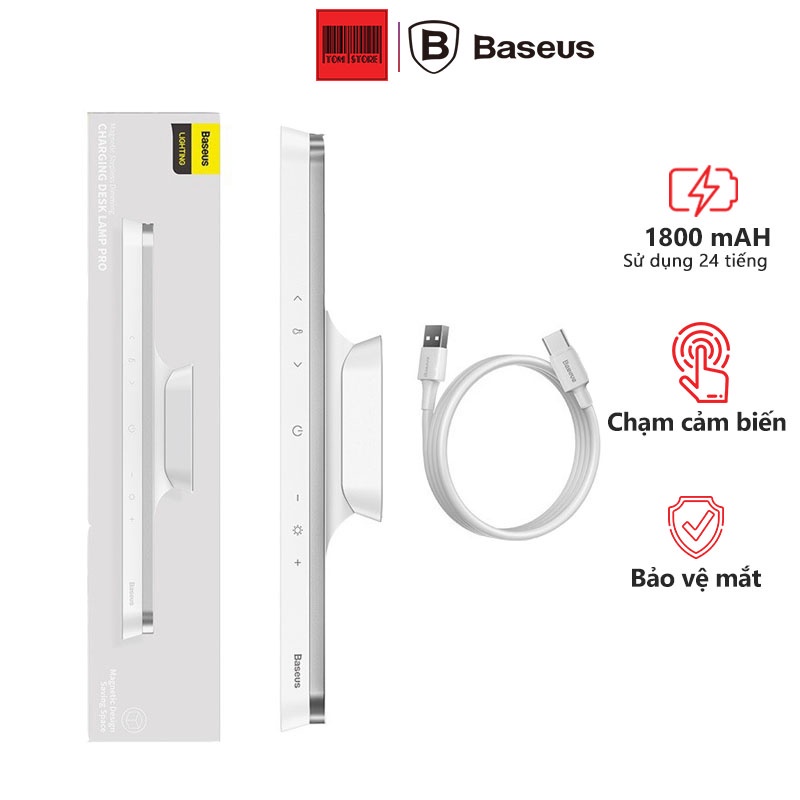 ✗✶Đèn treo đế hít nam châm, chống mỏi mắt Baseus Magnetic Stepless Dimming Charging Desk Lamp Pro -Bh 12 tháng