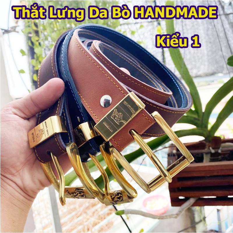 Thắt Lưng Da Bò Nam HANDMADE siêu bền, đẹp