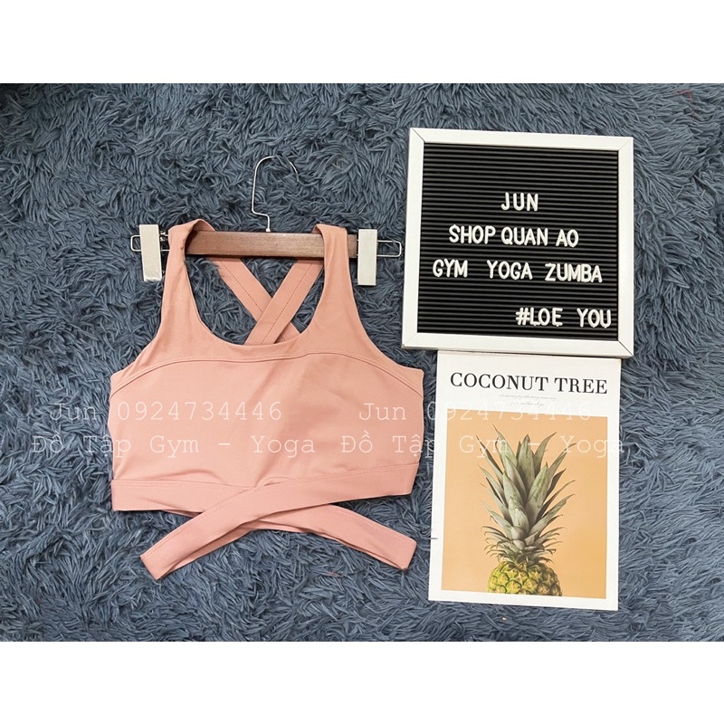 Áo bra chéo eo hàng QC cao cấp tập gym yoga