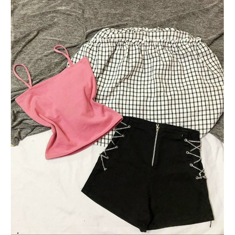 Quần short kaki lưng cao khóa kéo trước đan xích chất co giãn hàng y hình kèm ảnh thật chính chủ ( size S, M, L, XL)