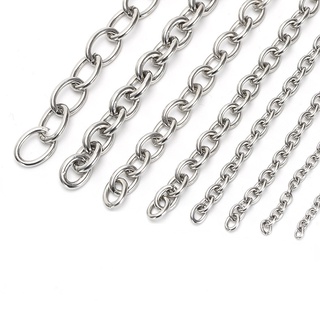 10m / gói Thép không gỉ O-Chain Hàn Tròn Chữ Thập Vòng Cổ Xương Đòn Phù Hợp Với Vòng Cổ DIY Trang Sức Có Dây Xích