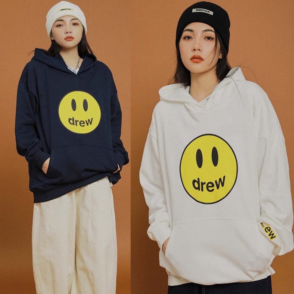 Áo nỉ Hoodie Drew house mặt cười fashion shop , áo nỉ bông hoodie unisex nam nữ