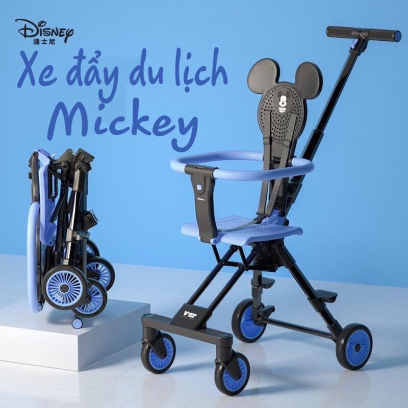 Xe đẩy gấp gọn Playkids Disney Mickey gấp siêu gọn chính hãng