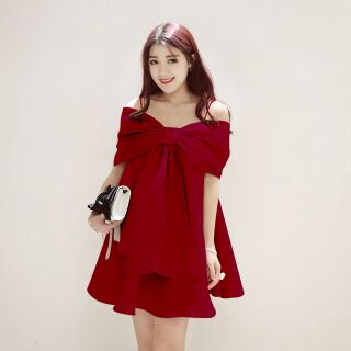 Đầm Suông Rớt Vai Hàn Quốc