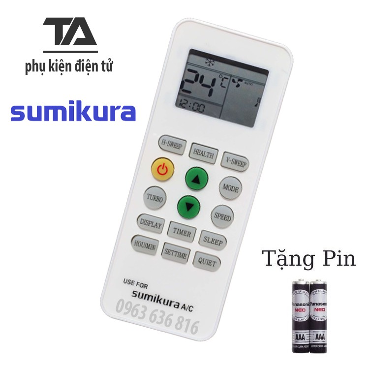 [FREESHIP 50K] Remote Điều khiển điều hòa Sumikura 1 & 2 chiều các dòng Sumikura APS/APO