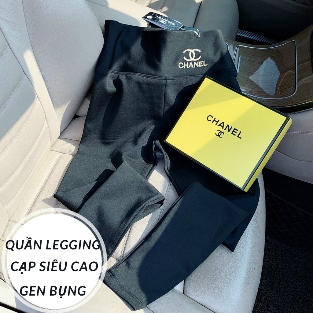 Quần Legging Nữ Cạp Cao 7p Chất Umi Hàn Kèm Hộp