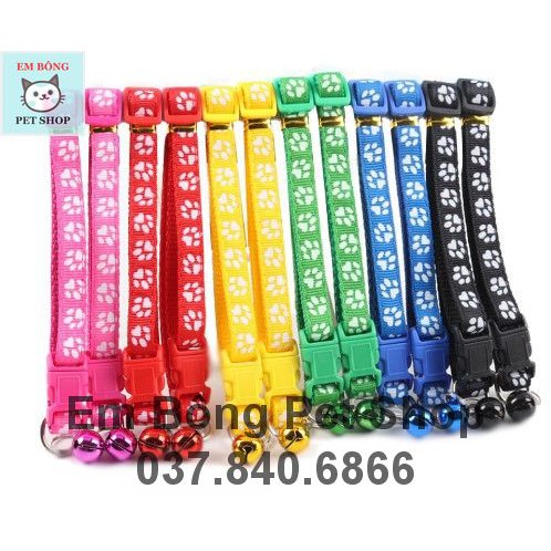 Vòng đeo cổ cho chó mèo kèm chuông. Hàng loại 1 🤩🤩