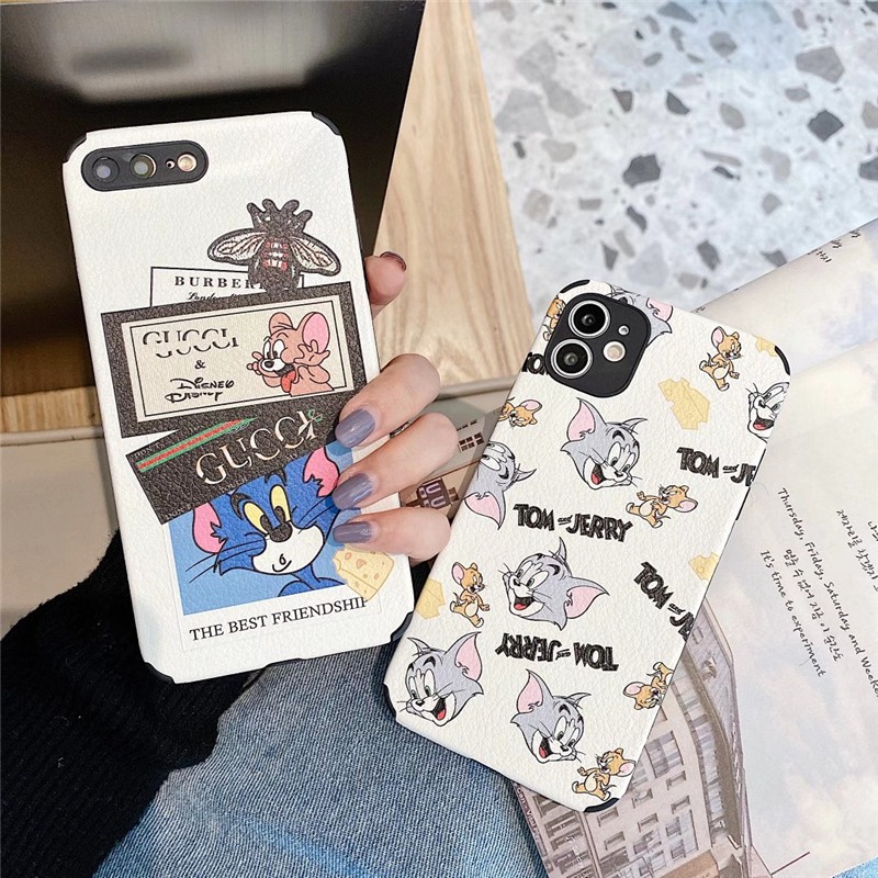 Luxury Tom Jerry Bee Pattern Silk Case OPPO A8 A92S A52 A72 A9 2020 F11 F9 A3S A83 A57 R9S RENO 4 R11S Silicone Soft Cover