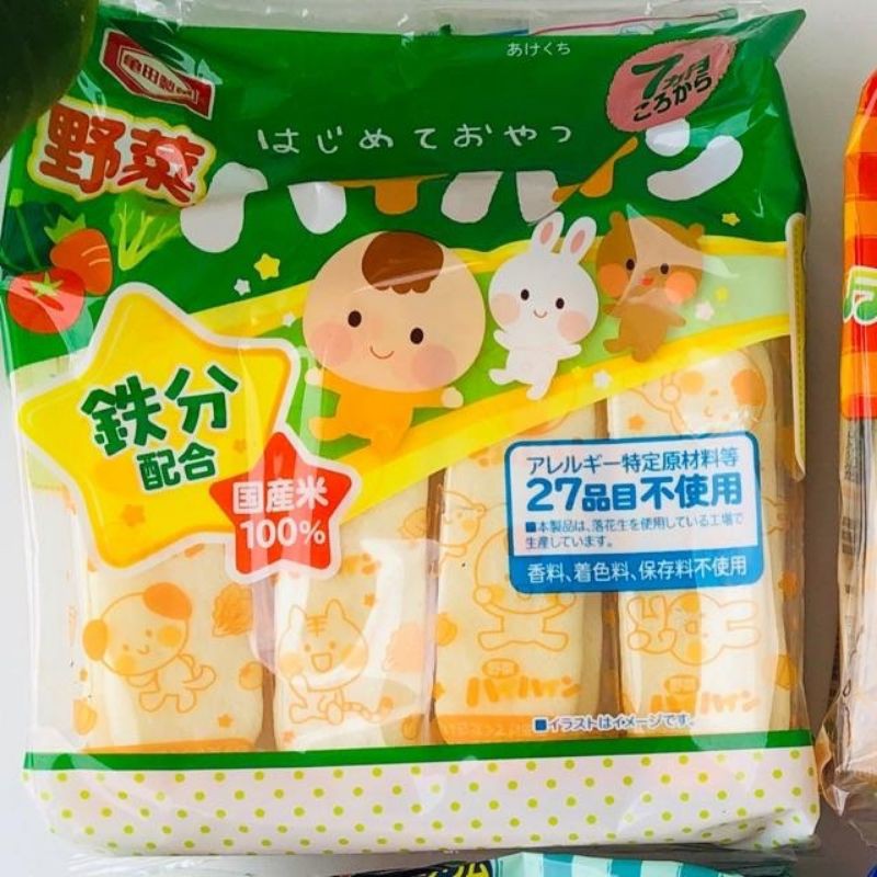 Bánh gạo ăn dặm Haihai Nhật Bản cho bé 7m+