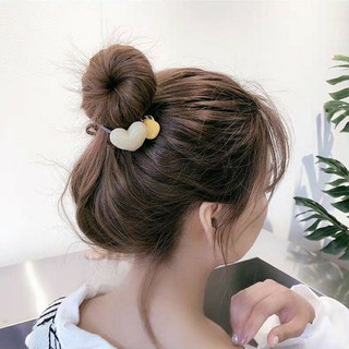 Chun buộc cột tóc trái tim đính đá
