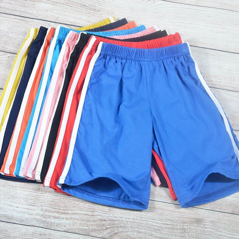 Quần Short Thể Thao Cotton Màu Trơn Thời Trang Mùa Hè Cho Bé 5-12 Tuổi