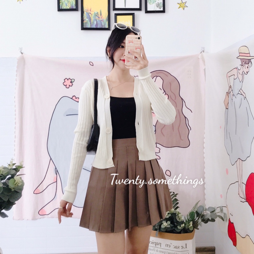 Set Áo Cardigan + Áo 2 Dây (ảnh thật/sẵn/video)