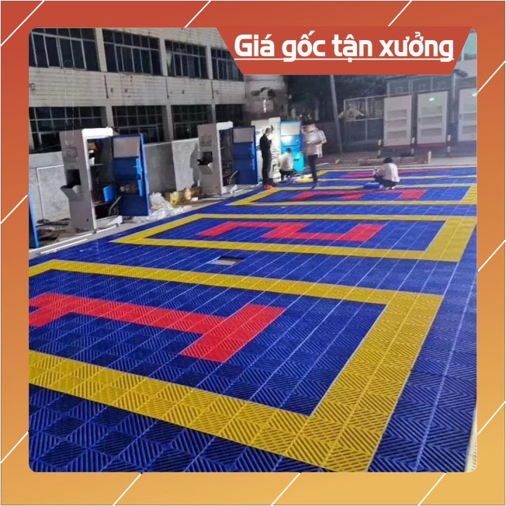 Tấm Lót Chịu Lực SIÊU BỀN, Tấm Nhựa PP Trải Sàn, Lót Sàn Rửa Xe Cho Gara Ô tô - Trung Tâm Chăm Sóc Xe
