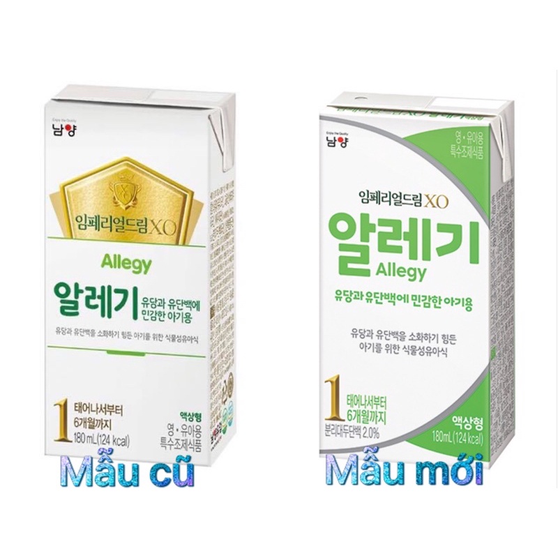 Sữa dị ứng xo allegy 1 dành cho bé dị ứng đạm bò và bất dung nạp