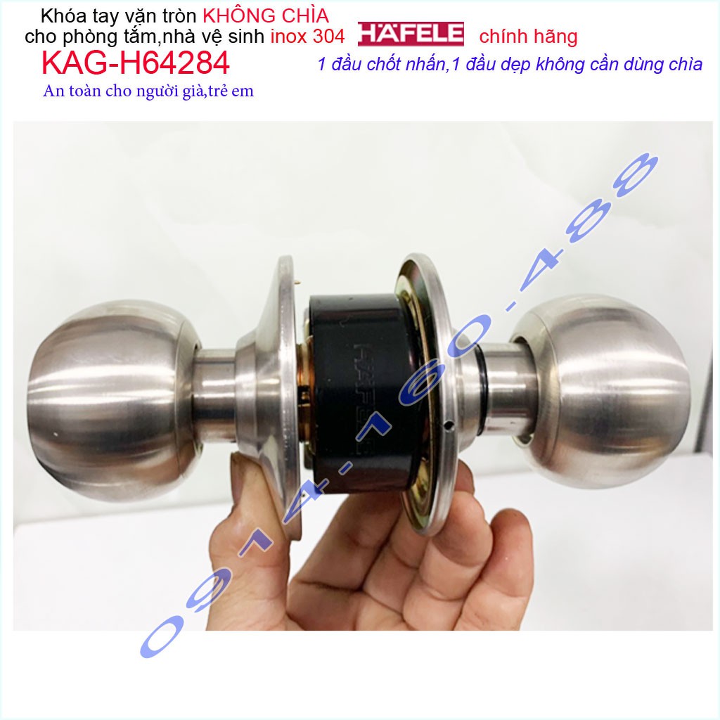 Khóa cửa WC Hafele KAG-H64284 cao cấp, khóa tay nắm tròn không chìa cho nhá tắm cao cấp siêu bền sử dụng tốt