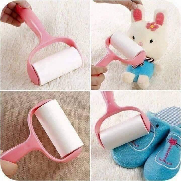 Cây Lăn Bụi Quần Áo Tặng Kèm 02 Cuộn Giấy Thay