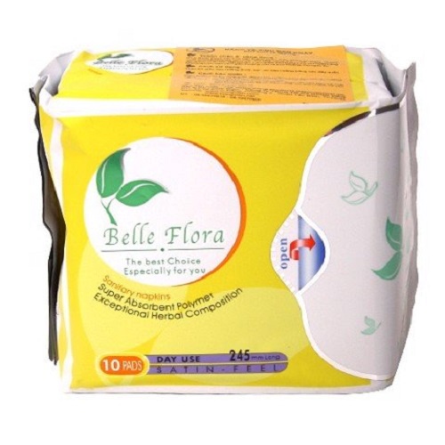 Bộ băng vệ sinh cotton ngày và ban đêm Belle Flora 10 gói