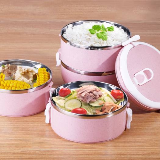 Bát đựng trong hộp đựng cơm 4 tầng